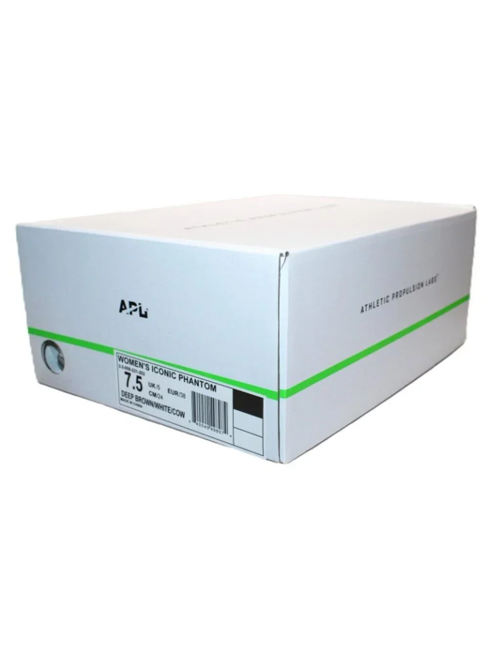 APL Athletic Propulsion Labs Women's Iconic Phantom Deep Brown/White Cow 7.5